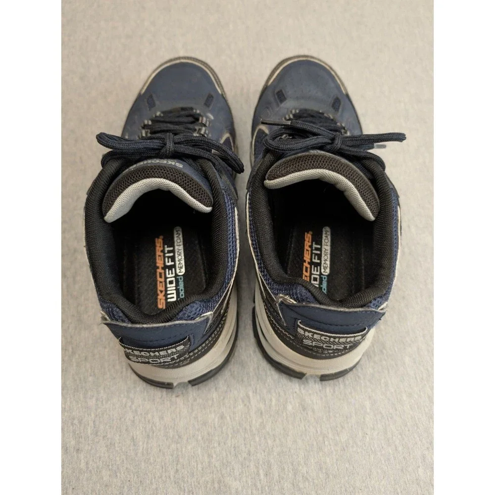 Skechers Men's Blue/Black Low Top Lace Up Athletic Sneaker Wide Fit 237145W S8.5